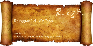 Ringwald Éva névjegykártya